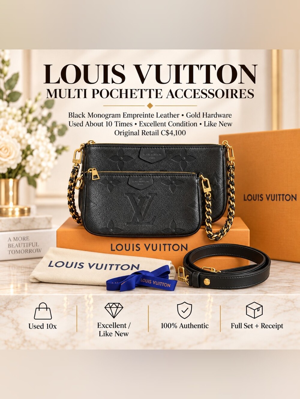 Louis Vuitton Multi Pochette Accessoires - Black